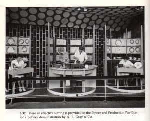 Demonstration of pottery decorating